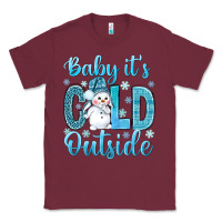 Burgundy baby it's cold outside bbs Classic Tee - BundleAndBundleShop