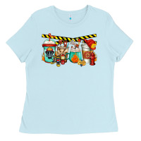 Baby Blue firefighter coffee Ladies Tee - Jasminsmagicworld