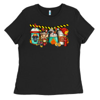 Black firefighter coffee Ladies Tee - Jasminsmagicworld