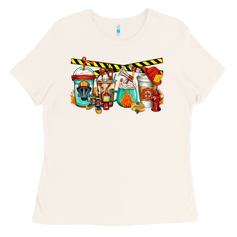 Firefighter Coffee Ladies Tee by Jasminsmagicworld | Teevron