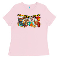 Bubblegum Pink firefighter coffee Ladies Tee - Jasminsmagicworld