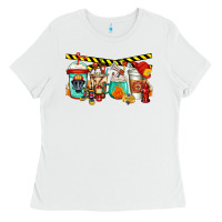 White firefighter coffee Ladies Tee - Jasminsmagicworld