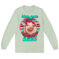Matcha bless your heart pig Long Sleeve Tee - RanaPortraitStore