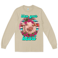 Mushroom bless your heart pig Long Sleeve Tee - RanaPortraitStore