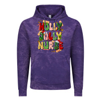 Cloud Purple holly jolly nurse Vintage Hoodie - MaliasSmallBusiness