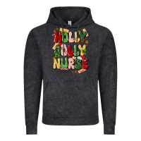 Vintage Black holly jolly nurse Vintage Hoodie - MaliasSmallBusiness