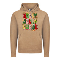 Vintage Coffee holly jolly nurse Vintage Hoodie - MaliasSmallBusiness