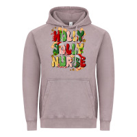 Vintage Zinc holly jolly nurse Vintage Hoodie - MaliasSmallBusiness