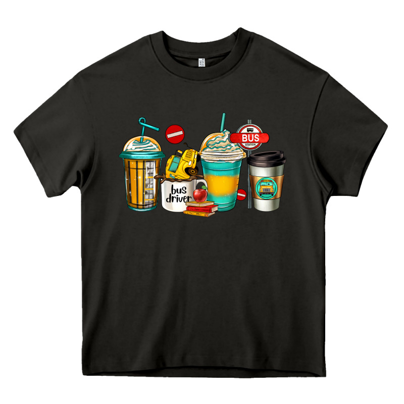 School Bus Driver Coffee Cups Heavy Core Tee by Jasminsmagicworld | Teevron