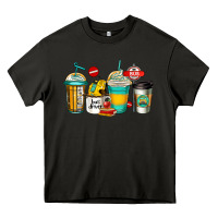 Asphalt school bus driver coffee cups Heavy Core Tee - Jasminsmagicworld