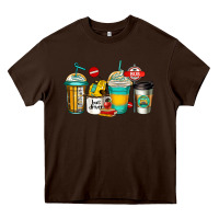 Chocolate Brown school bus driver coffee cups Heavy Core Tee - Jasminsmagicworld