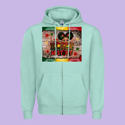 I Am Black History Zipper Hoodie Designed By Cowgirlartshop
