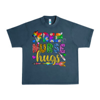 Midnight Navy Free Nurse Hugs Pride LGBTQ+ Urban Heavy Tee - BundleAndBundleShop