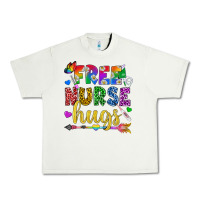 Pistachio Free Nurse Hugs Pride LGBTQ+ Urban Heavy Tee - BundleAndBundleShop
