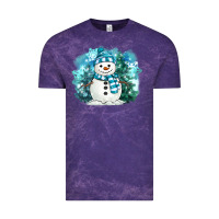 Cloud Purple winter snowman Vintage Tee - MaliasSmallBusiness