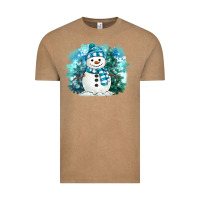 Vintage Coffee winter snowman Vintage Tee - MaliasSmallBusiness