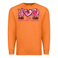 Carrot Peace love cure Breast Cancer Awareness Premium Sweatshirt - FaDigitalArtStudio