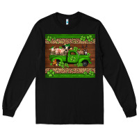 Black st Patricks farm animals truck Long Sleeve Tee - Jasminsmagicworld