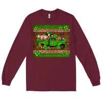 Burgundy st Patricks farm animals truck Long Sleeve Tee - Jasminsmagicworld