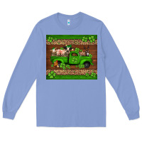 Colony Blue st Patricks farm animals truck Long Sleeve Tee - Jasminsmagicworld