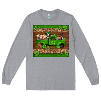 Heather Grey st Patricks farm animals truck Long Sleeve Tee - Jasminsmagicworld