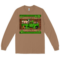 Toasted Coconut st Patricks farm animals truck Long Sleeve Tee - Jasminsmagicworld