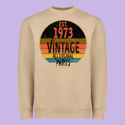Est 1973 Vintage All Original Parts Heavyweight Sweatshirt Designed By Bettercallsaul