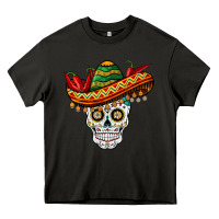 Asphalt cinco de mayo sombrero skull Heavy Core Tee - BarkalooDesign