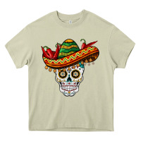 Mossy cinco de mayo sombrero skull Heavy Core Tee - BarkalooDesign