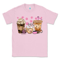 Bubblegum Pink cat coffee cups with paw bbs Classic Tee - BundleAndBundleShop