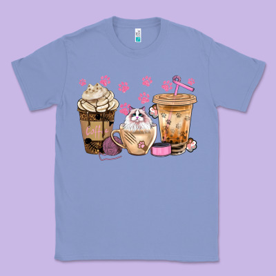 Cat Coffee Cups With Paw Bbs Classic Tee Designed By Bundleandbundleshop