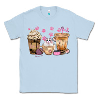 Dusty Blue cat coffee cups with paw bbs Classic Tee - BundleAndBundleShop
