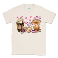 Natural cat coffee cups with paw bbs Classic Tee - BundleAndBundleShop