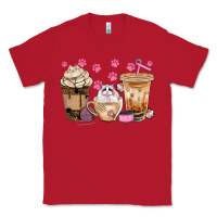Red cat coffee cups with paw bbs Classic Tee - BundleAndBundleShop