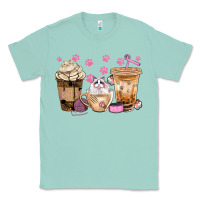 Seafoam cat coffee cups with paw bbs Classic Tee - BundleAndBundleShop