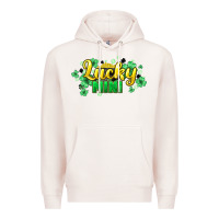 Pale Pink lucky mini st patricks Premium Hoodie - HowdyJamesFarm