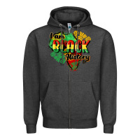 Charcoal Heather i am black history Zipper Hoodie - CowGirlArtShop