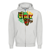 Dove Grey i am black history Zipper Hoodie - CowGirlArtShop