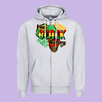 I Am Black History Zipper Hoodie Designed By Cowgirlartshop