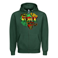 Sports Green i am black history Zipper Hoodie - CowGirlArtShop