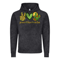 Vintage Black peace love cactus Vintage Hoodie - Jasminsmagicworld
