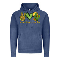 Vintage Denim peace love cactus Vintage Hoodie - Jasminsmagicworld