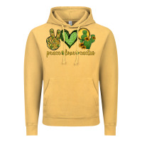 Vintage Mustard peace love cactus Vintage Hoodie - Jasminsmagicworld