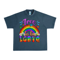 Midnight Navy Western Free To Be Lgbtq Urban Heavy Tee - BundleAndBundleShop