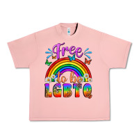 Salmon Western Free To Be Lgbtq Urban Heavy Tee - BundleAndBundleShop