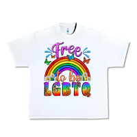 White Western Free To Be Lgbtq Urban Heavy Tee - BundleAndBundleShop