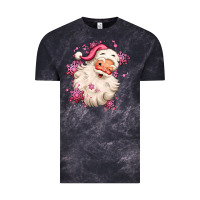 Cloud Black pink christmas santa claus Vintage Tee - MaliasSmallBusiness