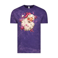 Cloud Purple pink christmas santa claus Vintage Tee - MaliasSmallBusiness