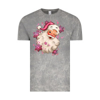 Cloud Rock pink christmas santa claus Vintage Tee - MaliasSmallBusiness