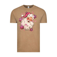 Vintage Coffee pink christmas santa claus Vintage Tee - MaliasSmallBusiness